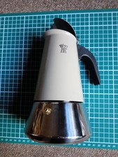 Pezzetti Steelexpress 6 Espresso Cups Moka Pot Taupe Beige New No Box Italy