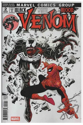 VENOM BLACK WHITE & BLOOD #2 MARVEL COMICS 2025 ERIK LARSEN VARIANT NM
