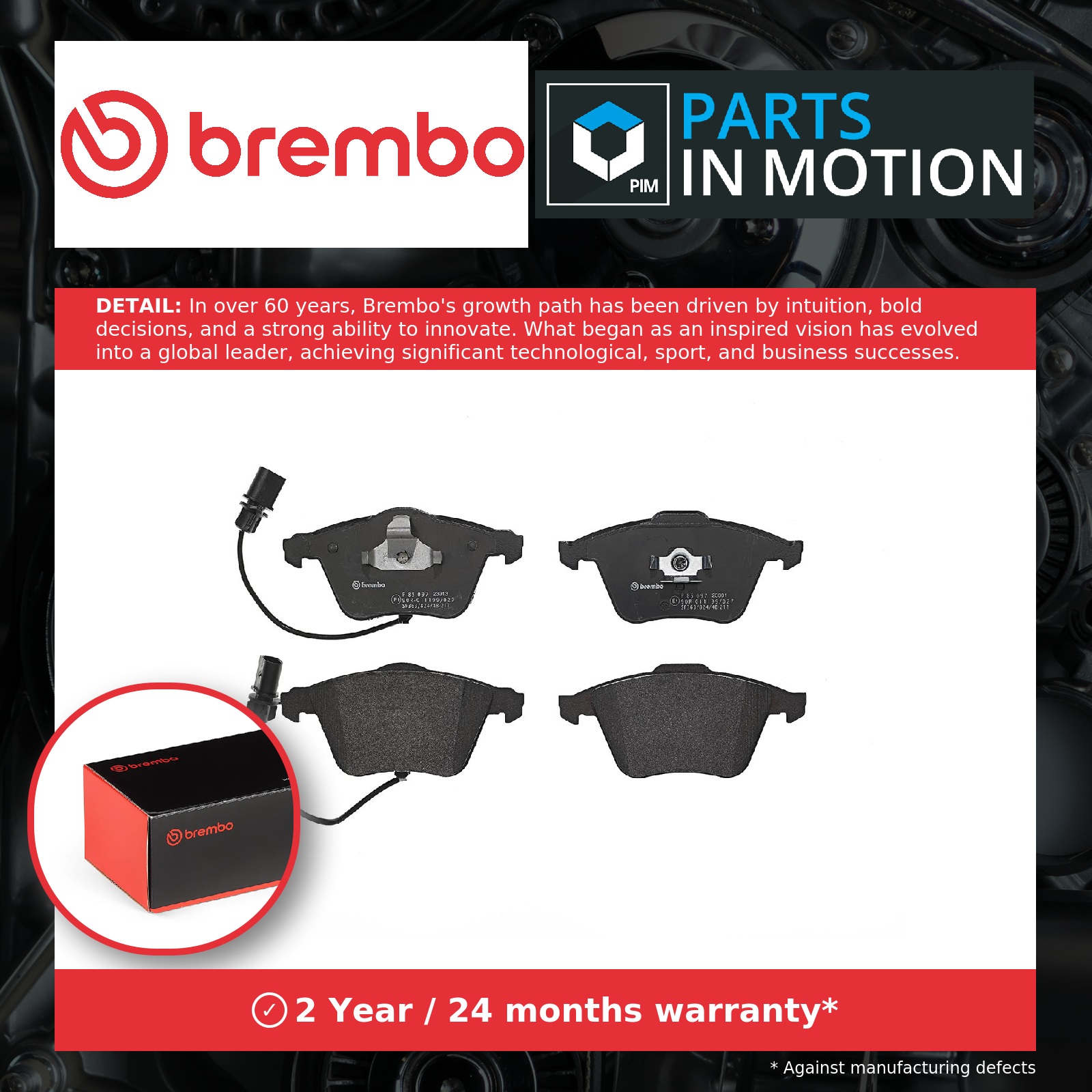 BRAKE PAD SET DISC BRAKE P 85 097 FOR AUDI A4/S4/Convertible A6/S6/Allroad 2.0L - Image 4