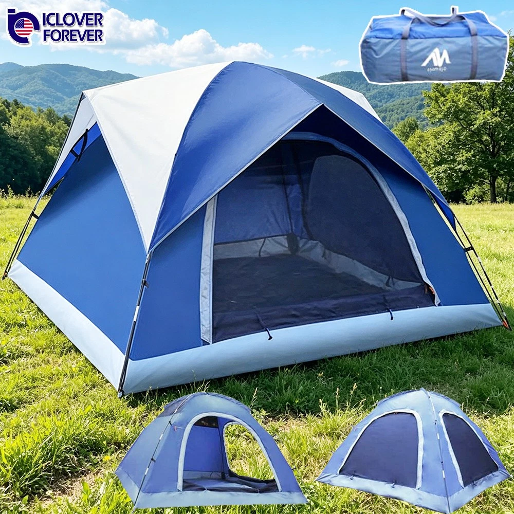 3-4 Person Camping Tent Waterproof Family Shelter fr Hiking Traveling Easy Setup