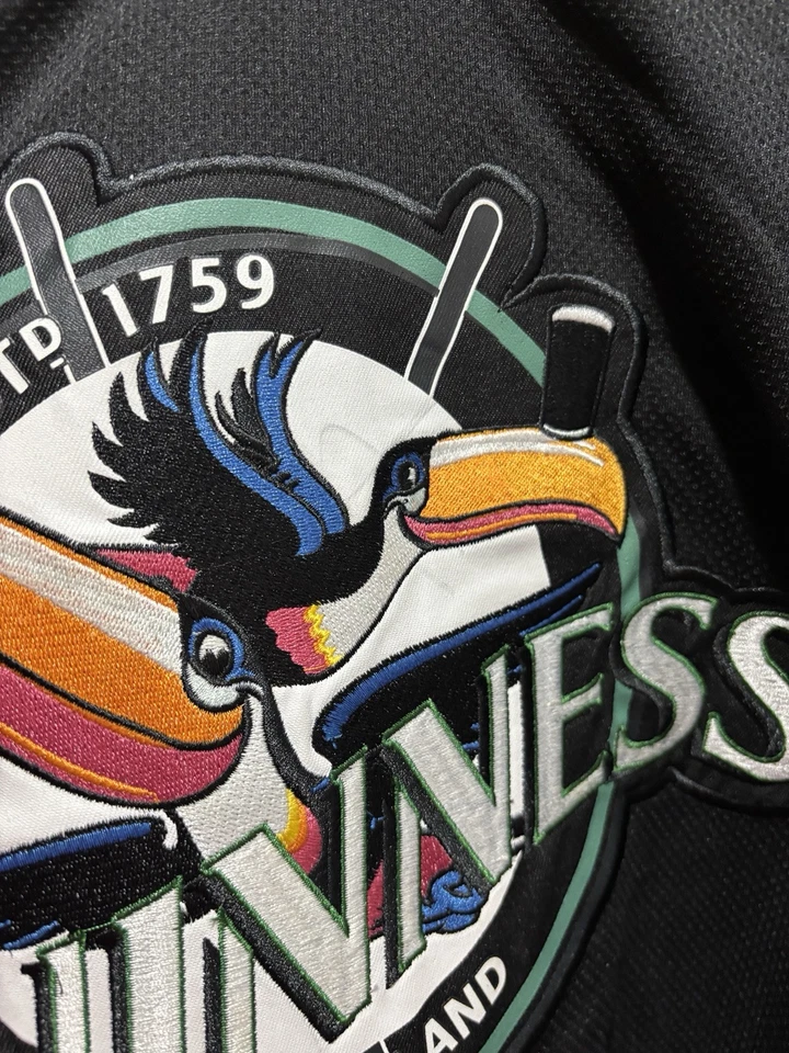 Camiseta deportiva de hockey Guinness Toucan 1759 negra verde blanca talla 3XL nueva sin etiquetas Foto 4 de 4