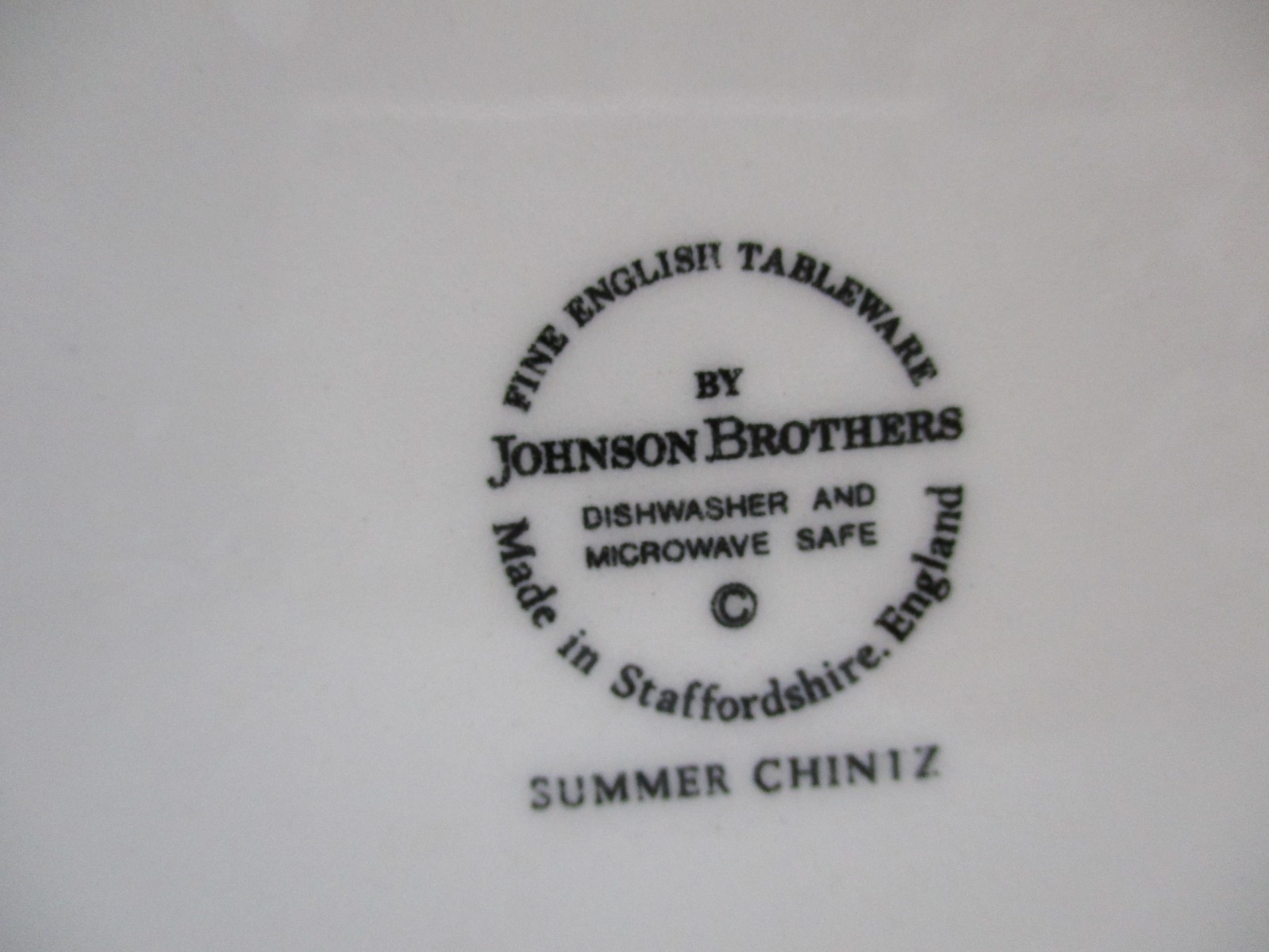 JOHNSON BROTHERS  SUMMER CHINTZ (England)-  2 DINNER PLATES- 10 1/2" 1008I