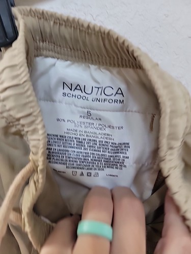 Nautica Boys 5 Regular Khaki Dress Shorts Elastic Tie - Picture 6 of 11