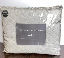 Portugal Collection European Fine Linens 3 Pc Queen Coverlet Set