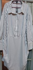 Brand New With Tags Long Length Boohoo Striped Shirt Dress Size 28