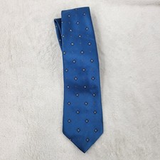 CROSS CURRENTS made in the USA mens blue abstract polyester silk blend tie