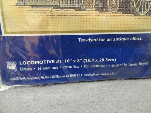 NUOVO Bucilla Locomotive 42661 kit punto croce contato vintage Y2K 2000 made in USA - Foto 4 di 8