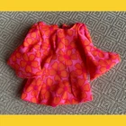 1969 VTG Talking PJ Barbie Doll Floral Dress w/ Flowy Sleeves #1113 Pink Orange
