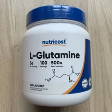 Nutricost L-Glutamine Powder Unflavored | 17.9 oz (100 Servings) EXP: 10/2027