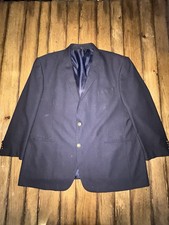 Men s 54R Navy Blazer Sport Coat Brass Button Classic Big Tall CM Gold Series