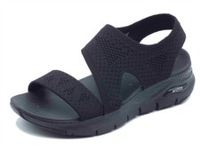 Skechers Arch Fit 119458 Brightest Day Black Sandali per Donna in tessuto elasti