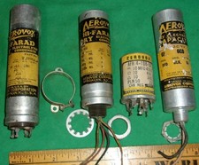 (4) AEROVOX Can Electrolytic Capacitors (1930's)