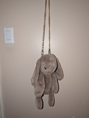 Vintage Rabbit Purse with Gold Tone Chain and 2 Different Areas to Clip On