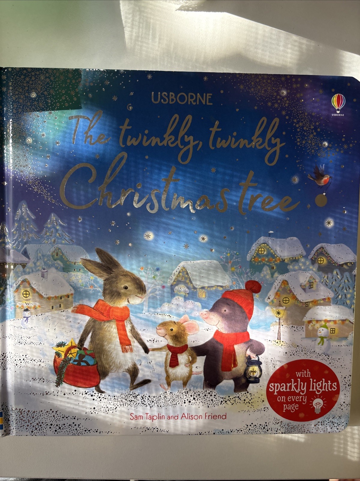 The Twinkly, Twinkly Christmas Tree Hardcover Book W/ Working Lights (Brand New)