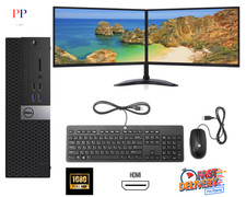 Dell / HP Desktop PC Full Set with Dual Monitor Setup 16GB RAM | 512GB SSD | Win