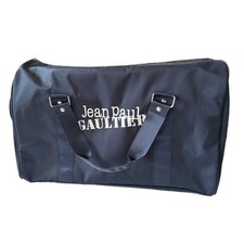 Jean Paul Gaultier Navy Blue Logo Weekend Travel Bag Duffel Carryall Tote