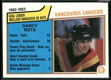 1983-84 O-Pee-Chee Darcy Rota #344 Vancouver Canucks