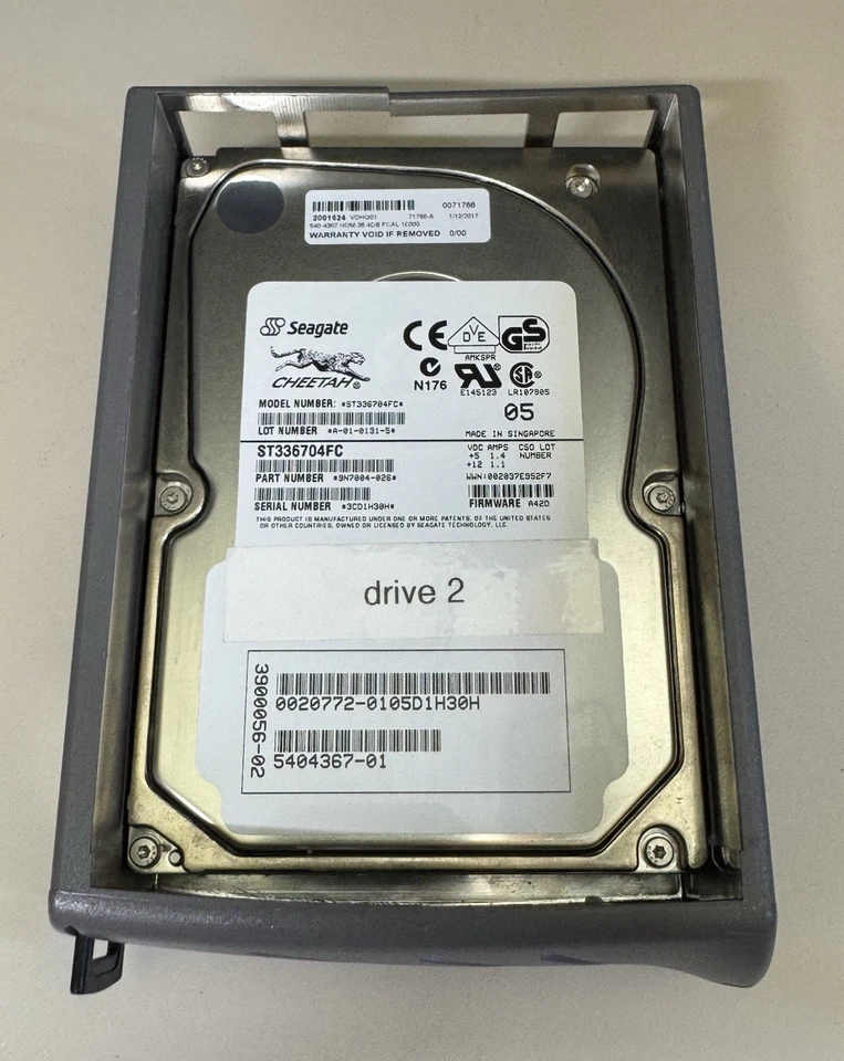 Sun 540-4367 36.4GB 3.5" 10K RPM FC-AL Disk Assembly With Tray (ST336704FC) - Image 2 of 4