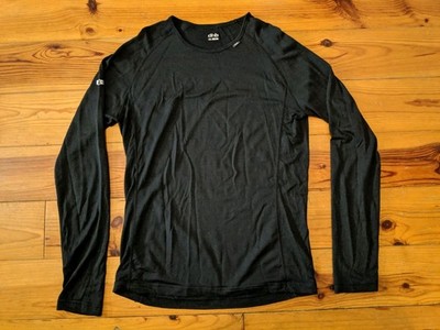 DHB M200 MENS BLACK CREW NECK 100% MERINO WOOL BASE LEYER JUMPER VGC XXL 2XL