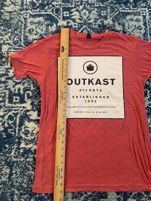 OUTKAST Atlanta T SHIRT Red Rustic EST 1992 Andre 3000 Big Boi Sz