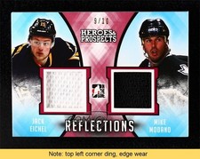 2016 Leaf ITG Heroes & Prospects Red 9/10 Jack Eichel Mike Modano HOF READ 0c3