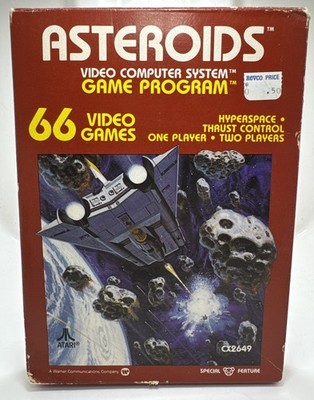 ASTEROIDS New Factory Sealed (Atari 2600, 1981) RARE Video Game Cartridge CX2649