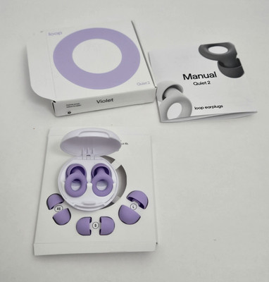 Loop Quiet 2 Earplugs Violet Noise Canceling Earbuds 14 Decibels