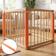 8 Pcs Laufgitterstangenschutz Aus Schaumstoff Gel&auml;nderschutz F&uuml;r Den Laufstall