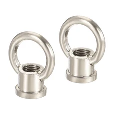 2pcs Eye Nut 15kg Load 29x35mm M10 Thread Female Loop Ring Nickle Color