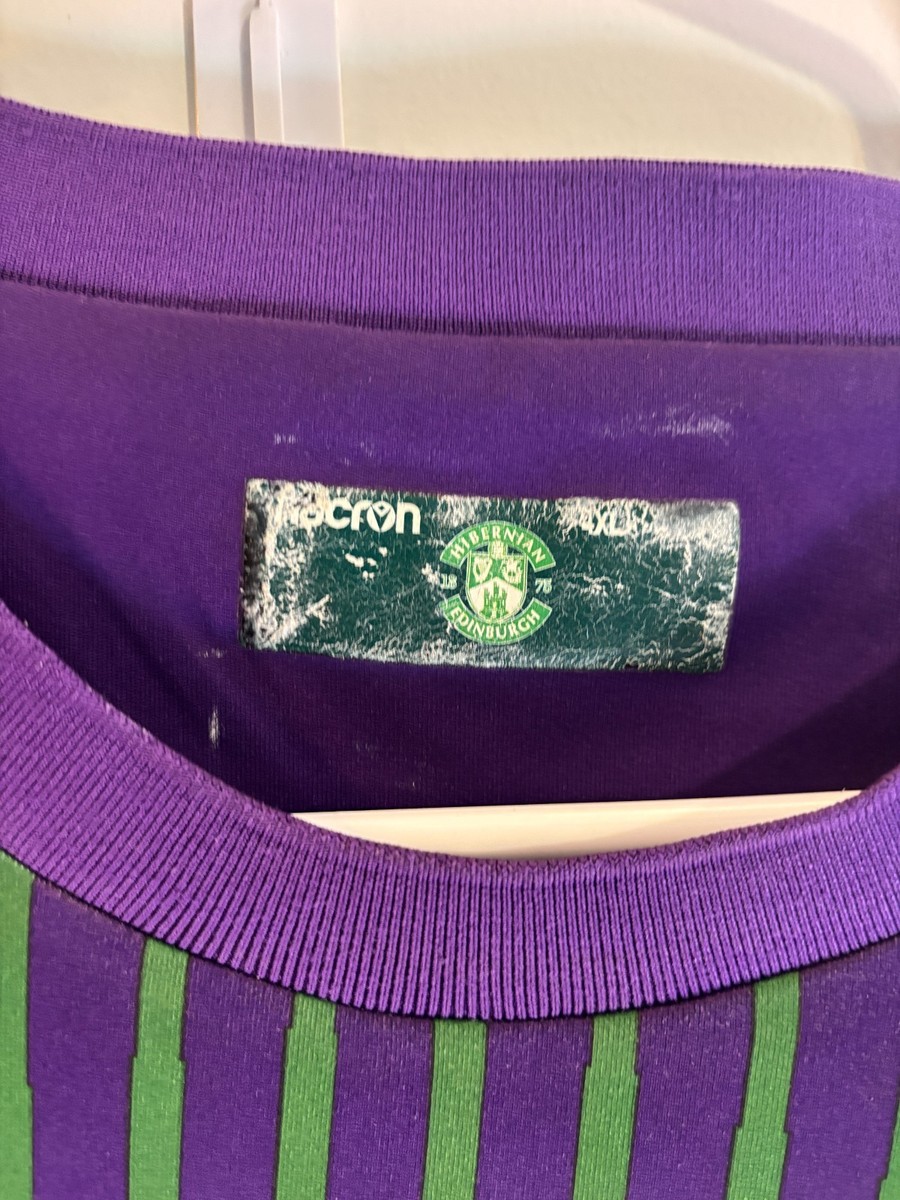 Hibernian FC 2019-20 Away Shirt Macron 4XL Purple Green Hibs