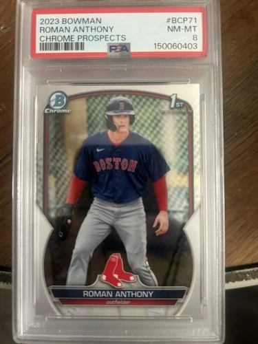 Roman Anthony 2023 Bowman Chrome Prospects PSA 8 1st #BCP71 Boston Red Sox RC