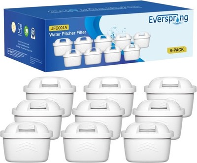 EVERSPRING Wasserfilter 9 Stück Kalkentfernung Filterung