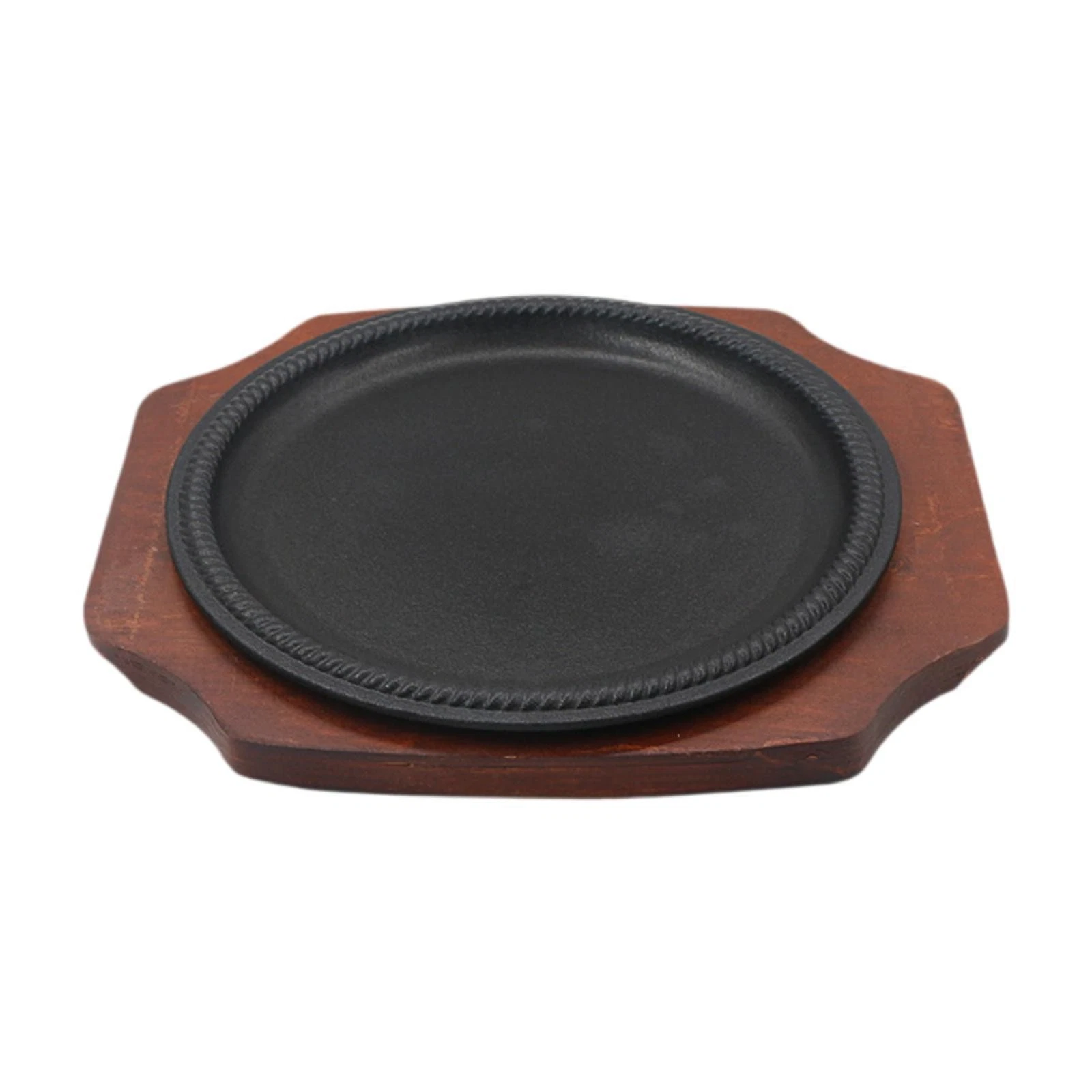 Cast Steak Plate Skillet BBQ Griddle Pan