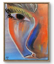 Original Woman Art 14x11 Canvas Abstract Expressionism Home Decor Painting