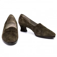 JURGEN LEHL Suede Pumps Size About US 7.5(K-83802)