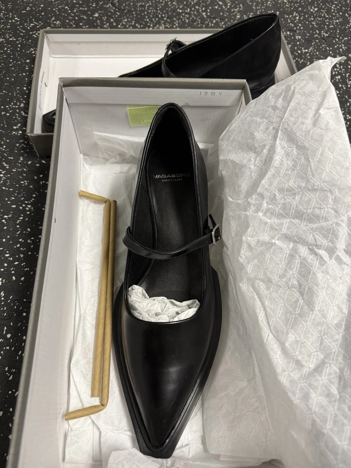 VAGABOND Vivian - Tacones de cuero negro (38 / EE. UU. 7,5-8) - $85 Foto 2 de 4