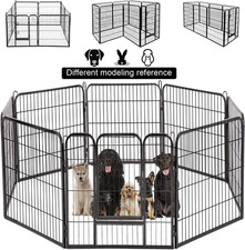 Dog Pen Extra Large Indoor Outdoor Dog Fence Playpen Heavy Duty 8 Panels 40 Inch