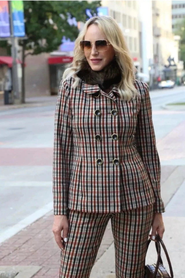 Cabi Jazzy куртка ириски клетку двубортный Tartan блейзер 4118 женщин большой - Изображение 2 из 4