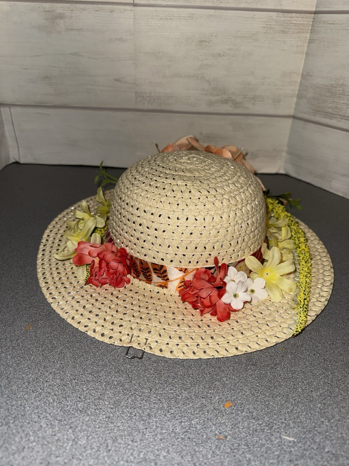 Decorative Straw Hat, Easter Bonnet , Spring Decor - image 2