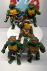 TMNT PLAYMATES 1989 LOT OF 5 MIRAGE STUDIOS VINTAGE NINJA TURTLES ACTION FIGURES