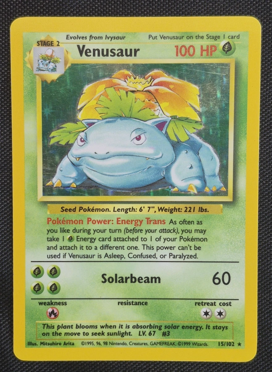 Preços baixos em Venusaur Pokémon TCG Holo Conjunto Base Rara