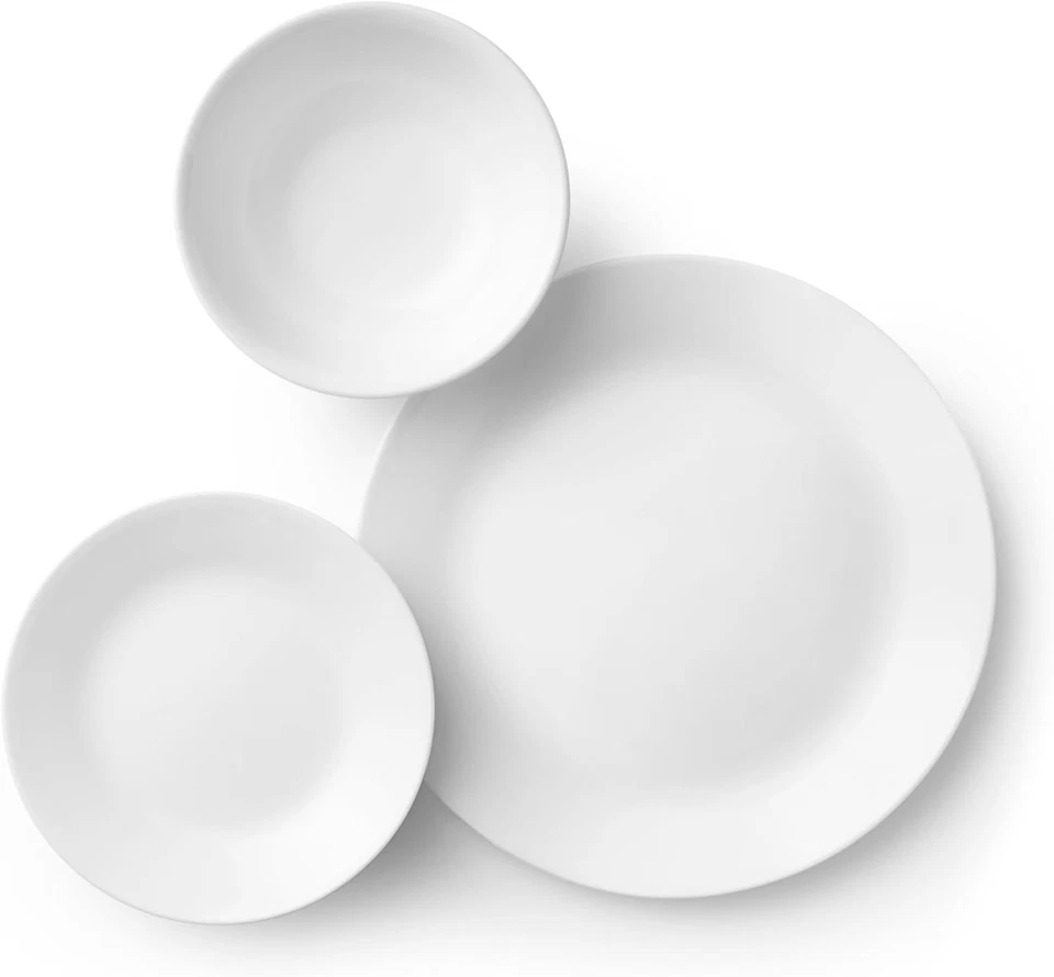 Corelle Vitrelle 18-Piece Service for 6 Dinnerware Set Triple Layer Glas andChip - Image 2 of 4