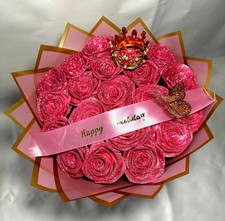 ETERNAL GLITTER ROSE BOUQUET -PINK, RED, BLUE, BLACK AND PURPLE