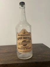 Rare Old Mr Boston Whiskey Embossed “Spot Bottle” Emblem