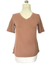 Minetom Women’s Top -color Russet Brown -Size Medium