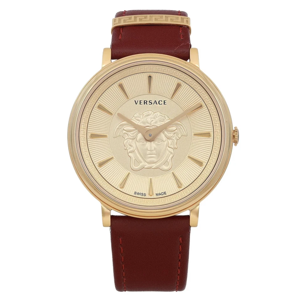 Reloj de cuarzo Versace V-Circle Medusa 38 mm acero esfera dorada damas VE8103821