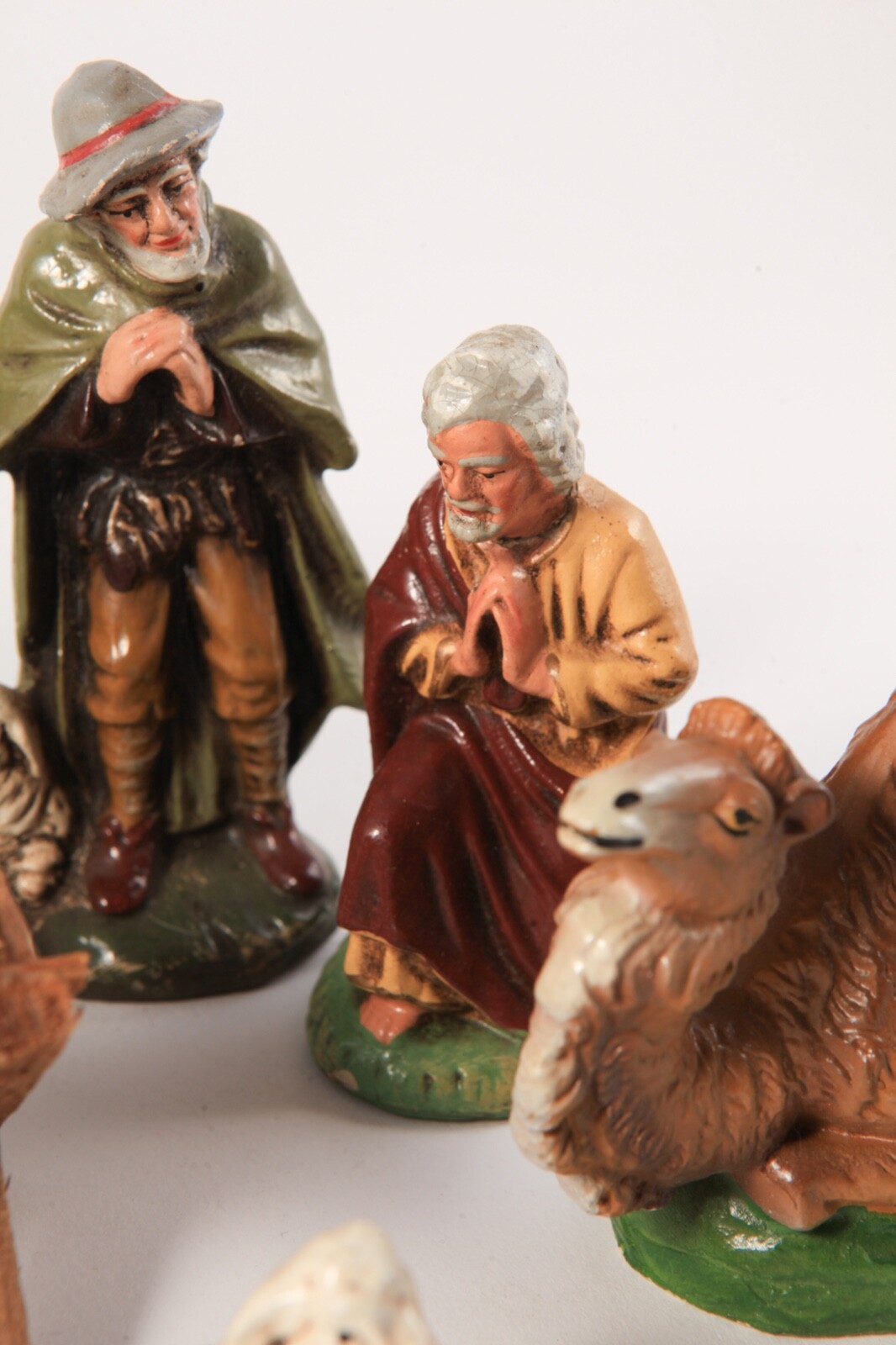 Vintage Nativity Creche Figures Paper Mache Hand Painted 1950’s West