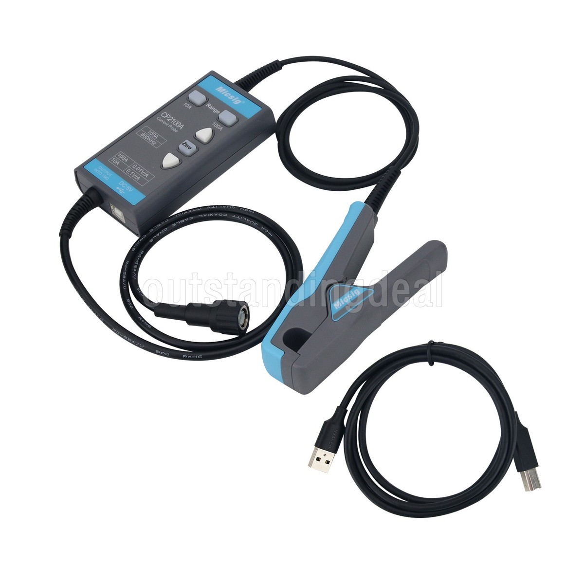 Micsig CP2100A 800KHz 10A/100A AC DC Current Probe for