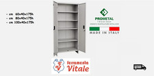 ARMADIO TUTTO PIANI IN METALLO VERNICIATO GRIGIOcm60x40x175-80x40x175-100x40x180