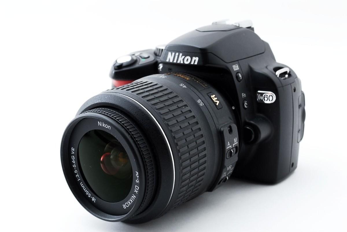 Nikon D60 10.2MP Digital SLR Camera W/AF-S DX ED VR G 18 Nikon D60 10.2MP Digital SLR Camera W/AF-S DX ED VR G 18